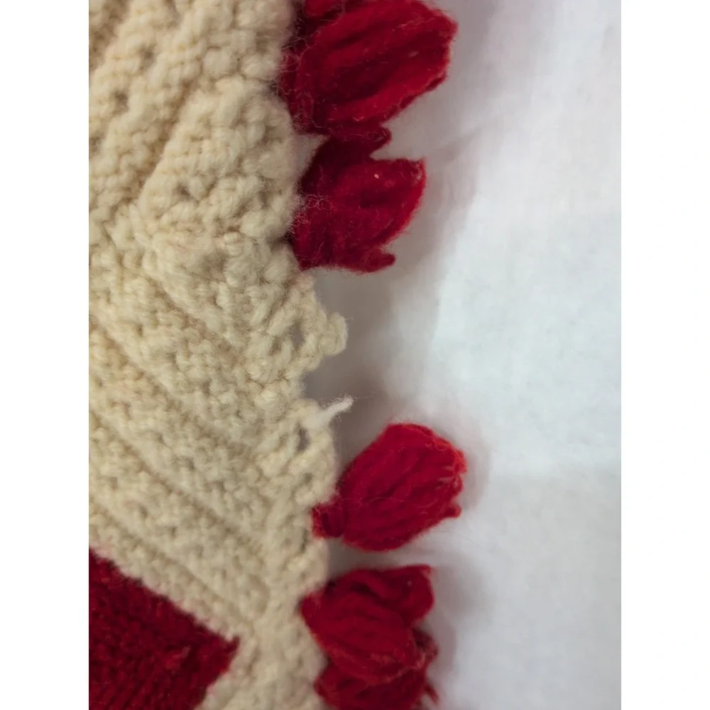 VTG  Granny Nantucket Poinsettia Afghan 87